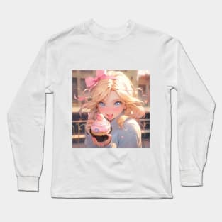 Girl and Cupcake Long Sleeve T-Shirt